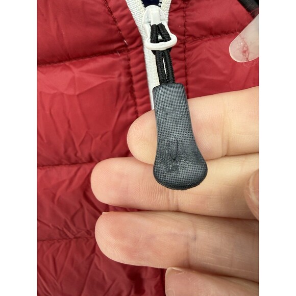 Scandinavian Explorer mens M packable Jacket Full Zip Puffer Red blue white down - Picture 8 of 15